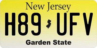 NJ license plate H89UFV