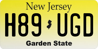 NJ license plate H89UGD