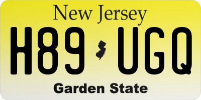 NJ license plate H89UGQ