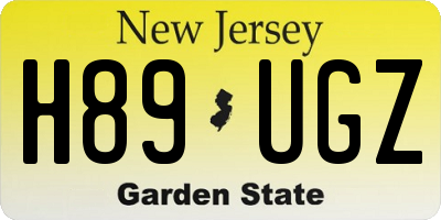 NJ license plate H89UGZ