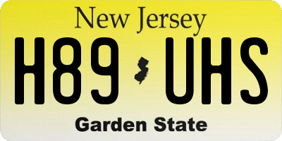NJ license plate H89UHS
