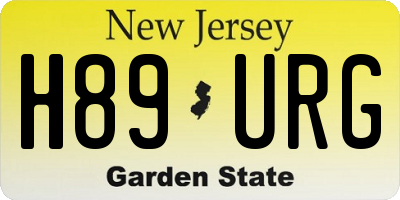NJ license plate H89URG