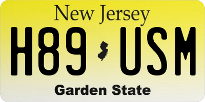 NJ license plate H89USM