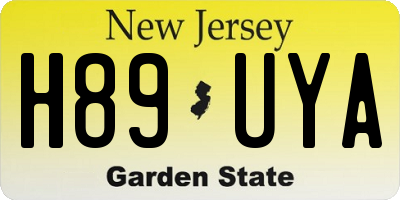NJ license plate H89UYA