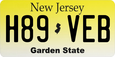 NJ license plate H89VEB