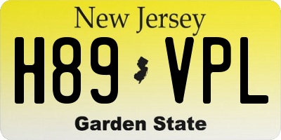NJ license plate H89VPL