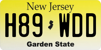 NJ license plate H89WDD