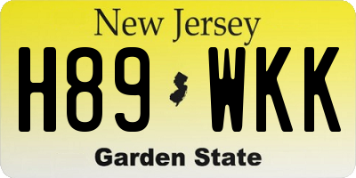 NJ license plate H89WKK