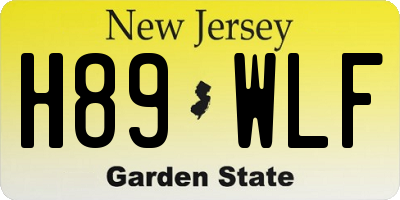 NJ license plate H89WLF
