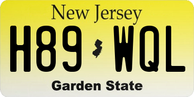 NJ license plate H89WQL