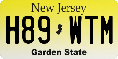 NJ license plate H89WTM