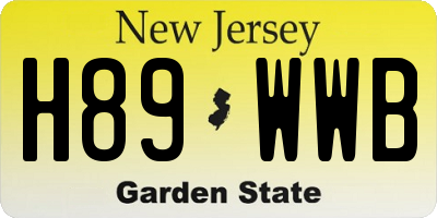 NJ license plate H89WWB