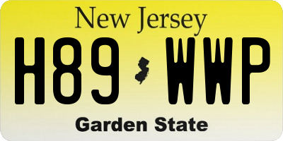 NJ license plate H89WWP