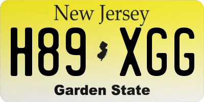 NJ license plate H89XGG