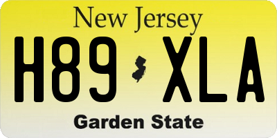 NJ license plate H89XLA