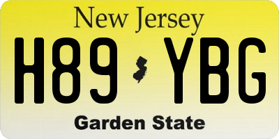 NJ license plate H89YBG