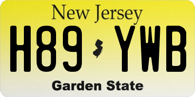 NJ license plate H89YWB