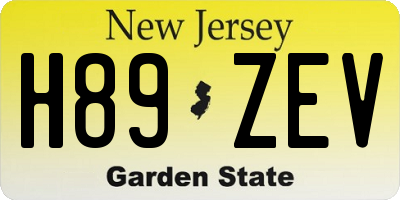 NJ license plate H89ZEV