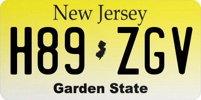 NJ license plate H89ZGV