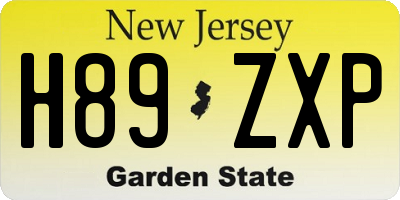 NJ license plate H89ZXP