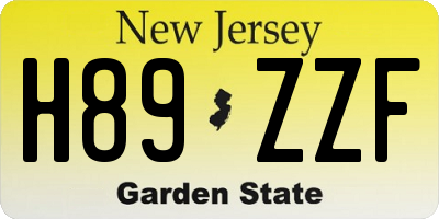 NJ license plate H89ZZF