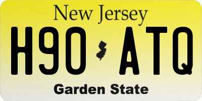 NJ license plate H90ATQ