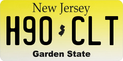 NJ license plate H90CLT