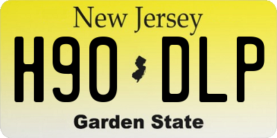 NJ license plate H90DLP