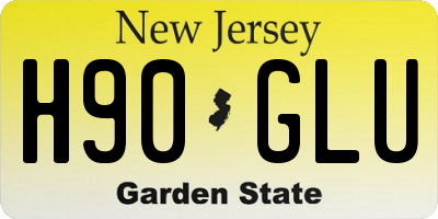 NJ license plate H90GLU