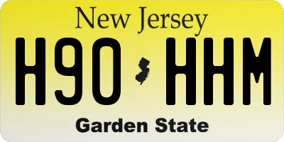 NJ license plate H90HHM
