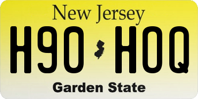 NJ license plate H90HOQ