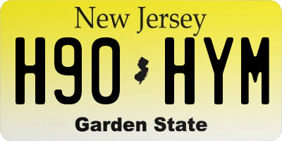 NJ license plate H90HYM