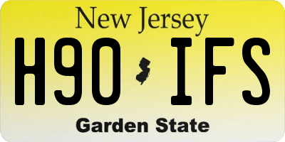 NJ license plate H90IFS