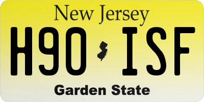 NJ license plate H90ISF