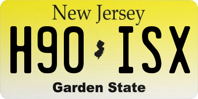 NJ license plate H90ISX