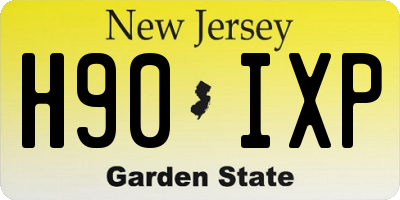 NJ license plate H90IXP