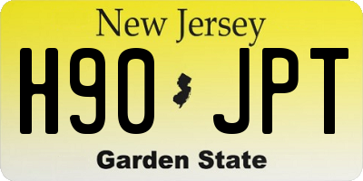 NJ license plate H90JPT