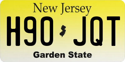 NJ license plate H90JQT