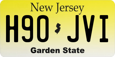 NJ license plate H90JVI