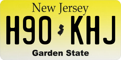 NJ license plate H90KHJ
