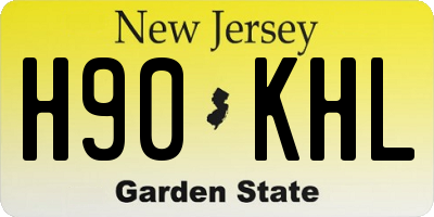 NJ license plate H90KHL