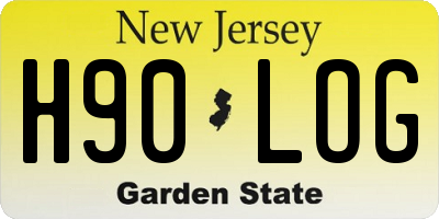 NJ license plate H90LOG