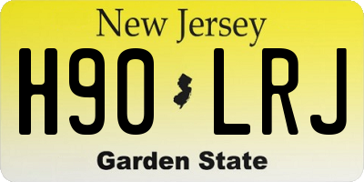 NJ license plate H90LRJ