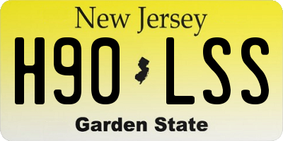 NJ license plate H90LSS