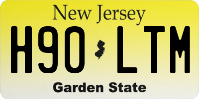 NJ license plate H90LTM