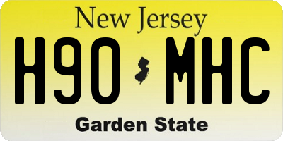 NJ license plate H90MHC