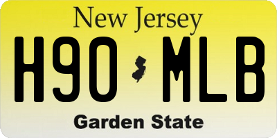 NJ license plate H90MLB