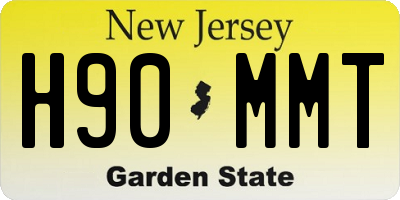 NJ license plate H90MMT