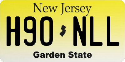 NJ license plate H90NLL