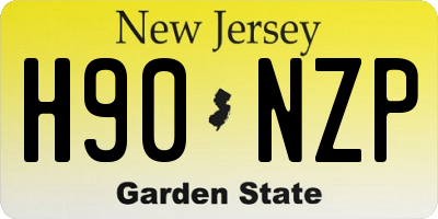 NJ license plate H90NZP